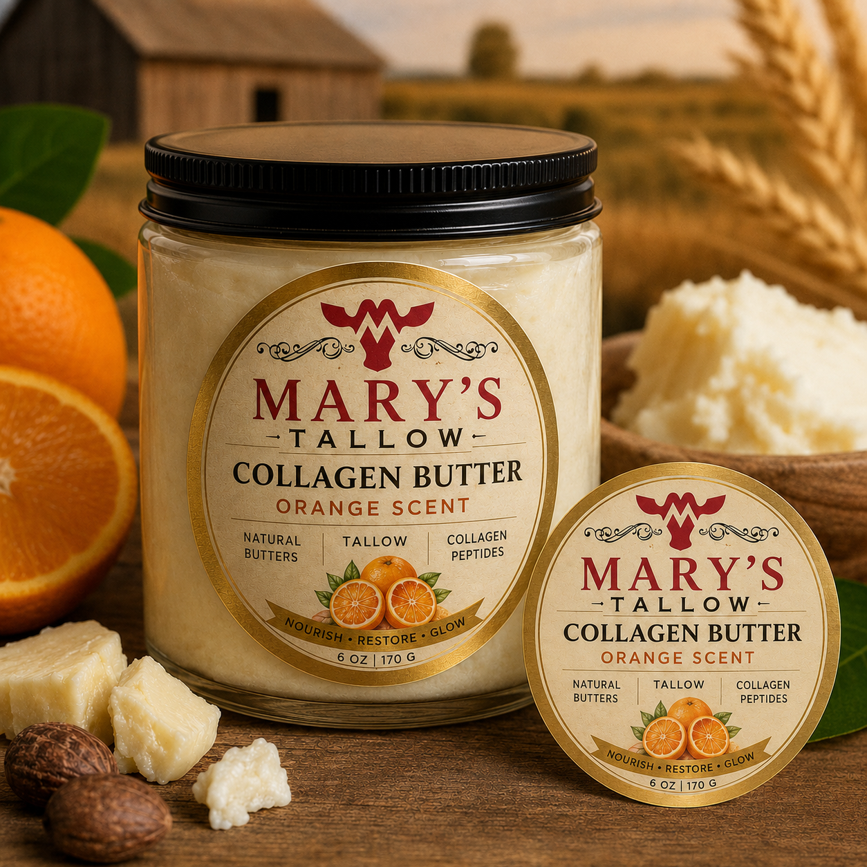 Tallow Collagen peptide Body butter