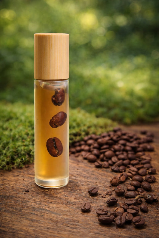 Caffeine infused eye roller