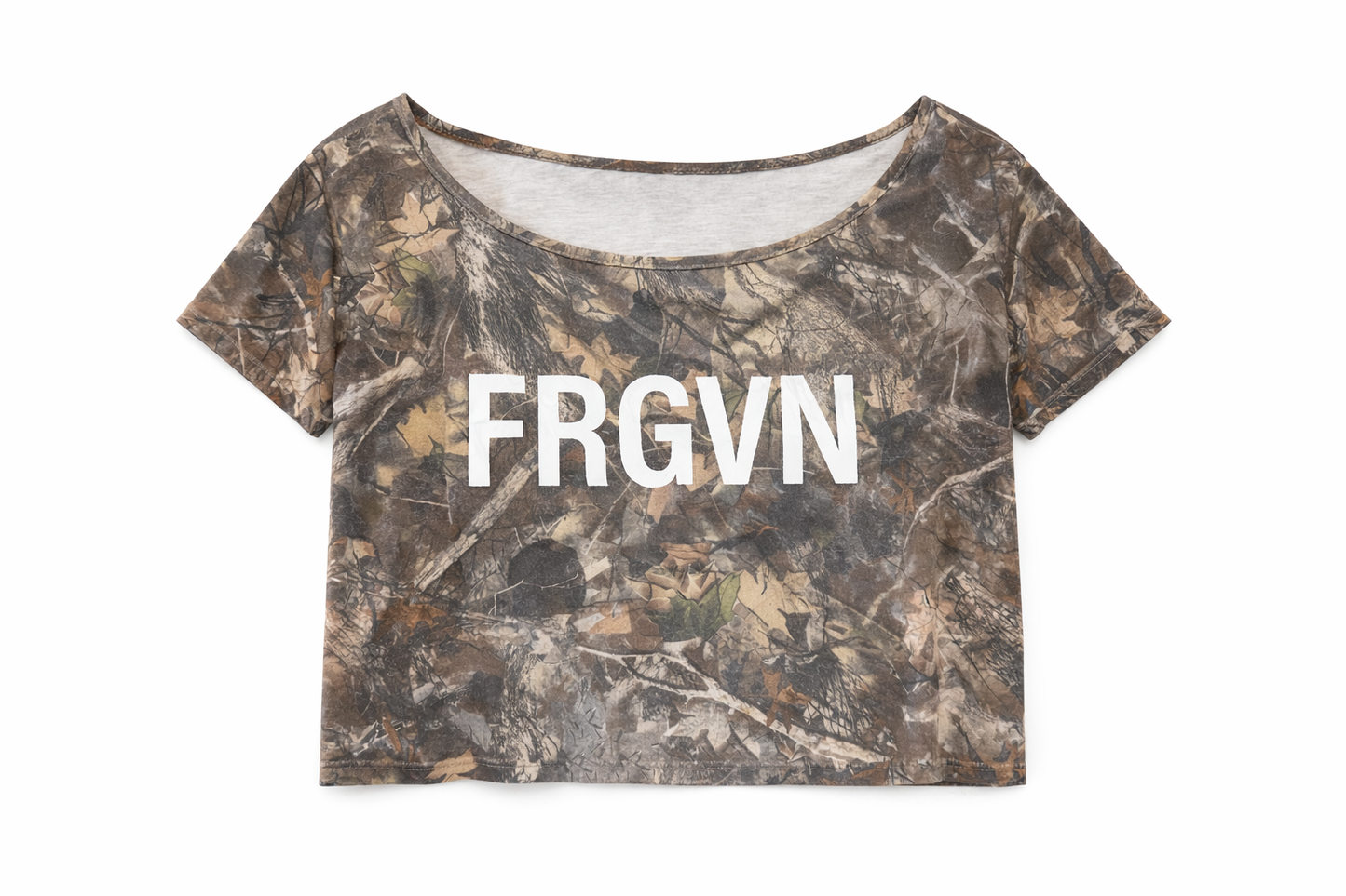Soft off the shoulder crop top “FRGVN”