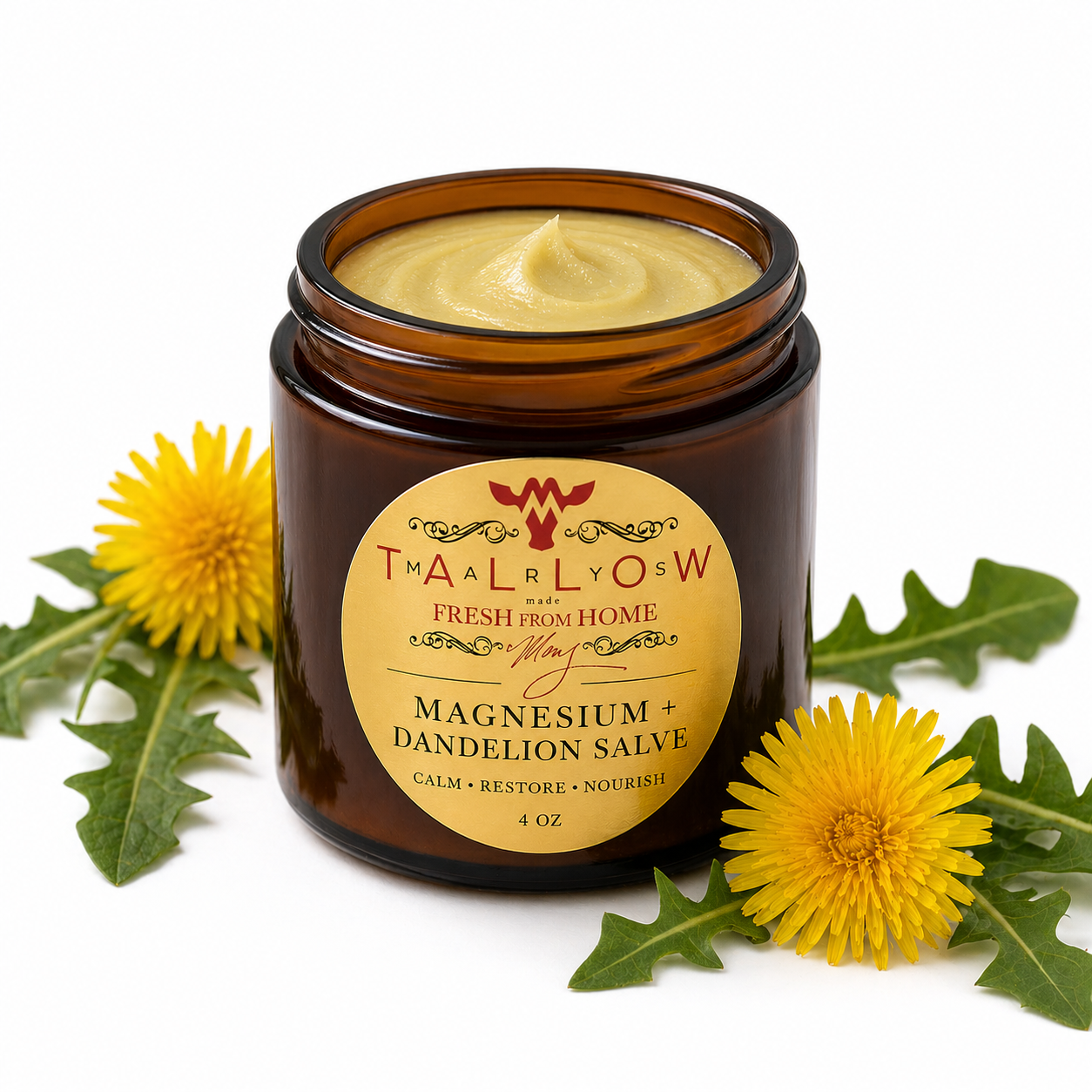 Magnesium dandelion lotion