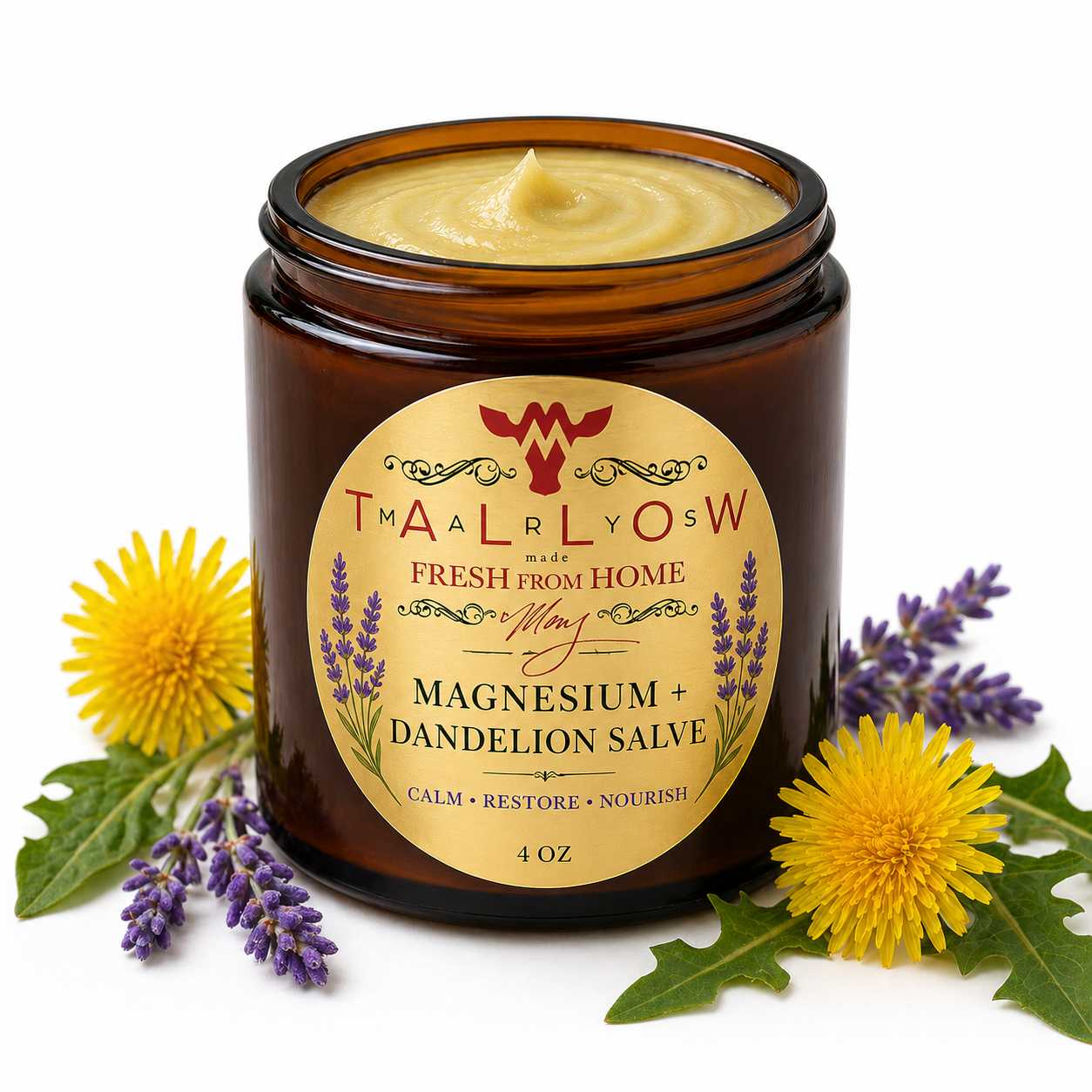 Magnesium dandelion lotion
